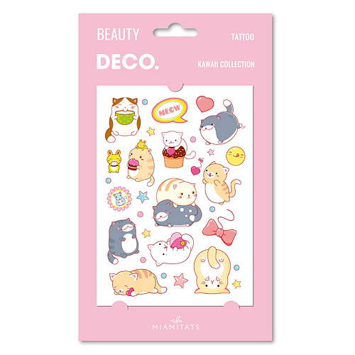 

DECO. Татуировка для тела KAWAII COLLECTION by Miami tattoos переводная Meow, Татуировка для тела KAWAII COLLECTION by Miami tattoos переводная Meow