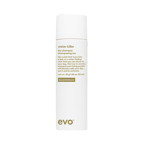 

EVO полковник су[хой] брю[нет] сухой шампунь-спрей water killer dry shampoo brunette, полковник су[хой] брю[нет] сухой шампунь-спрей water killer dry shampoo brunette