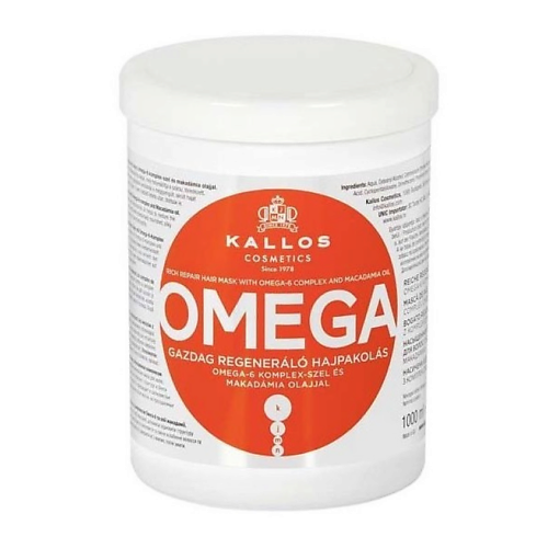 

KALLOS COSMETICS Маска для интенсивного восстановления волос с маслом макадамии Omega 1000.0, Маска для интенсивного восстановления волос с маслом макадамии Omega