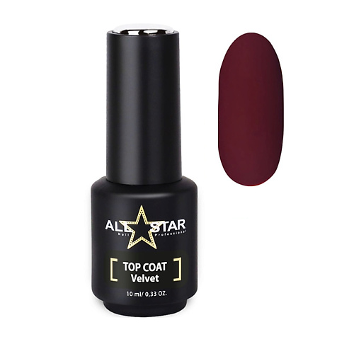 

ALL STAR PROFESSIONAL Матовый топ с бархатным эффектом без липкого слоя Velvet 10, Матовый топ с бархатным эффектом без липкого слоя Velvet