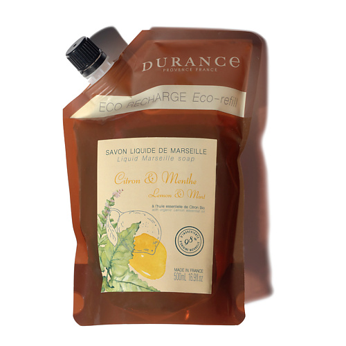 

DURANCE Марсельское мыло сменный блок Лимон и мята Lemon & Mint 500.0, Марсельское мыло сменный блок Лимон и мята Lemon & Mint