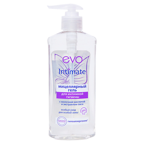 

EVO LABORATOIRES Мицеллярный гель для интимной гигиены Intimate с молочной кислотой, рН 5,2 275.0, Мицеллярный гель для интимной гигиены Intimate с молочной кислотой, рН 5,2