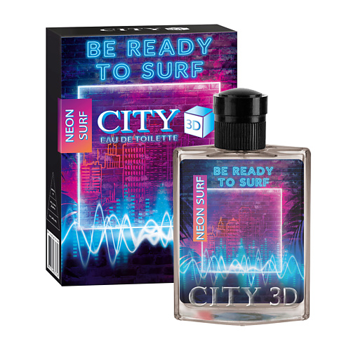 

CITY PARFUM Туалетная вода мужская CITY 3D Neon Surf 90.0, Туалетная вода мужская CITY 3D Neon Surf