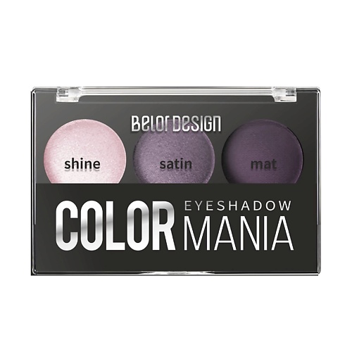 

BELOR DESIGN Тени для век 3-х цветные COLOR MANIA, Тени для век 3-х цветные COLOR MANIA