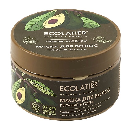 

ECOLATIER GREEN Маска для волос Питание & Сила ORGANIC AVOCADO 250.0, GREEN Маска для волос Питание & Сила ORGANIC AVOCADO