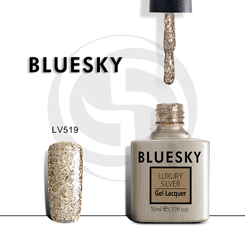 BLUESKY Гель-лак Luxury Silver LV406