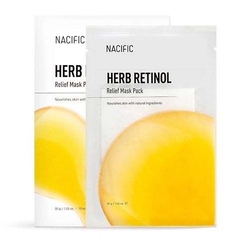 фото Nacific маска тканевая питательная с ретинолом и экстрактом трав herb retinol relief mask pack