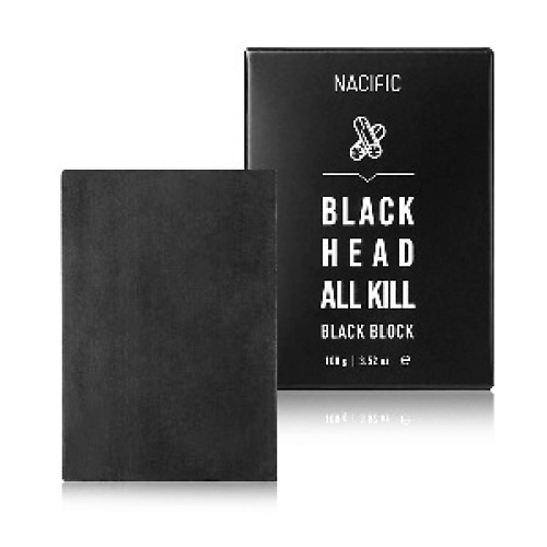 

NACIFIC Мыло для лица от черных точек с экстрактом угля Black Head All Kill Pack Black Block, Мыло для лица от черных точек с экстрактом угля Black Head All Kill Pack Black Block