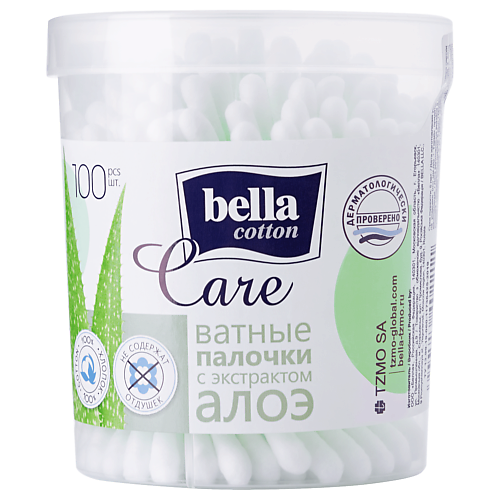 

BELLA Ватные палочки cotton care алоэ 100.0, Ватные палочки cotton care алоэ