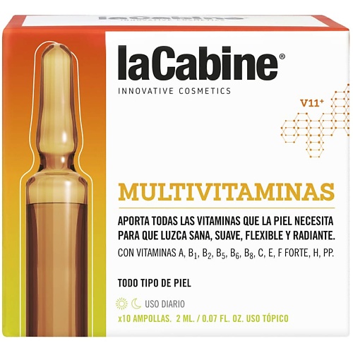 Ампулы для лица  Летуаль LA CABINE Сыворотка в ампулах с 11 витаминами MULTIVITAMINS