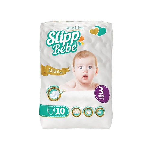 

SLIPP BEBE Подгузники для детей № 3 10.0, Подгузники для детей № 3