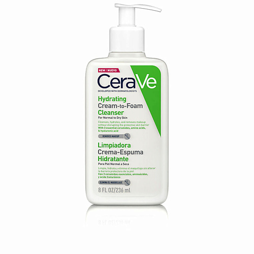 

CERAVE Увлажняющая очищающая крем-пенка для умывания, Увлажняющая очищающая крем-пенка для умывания