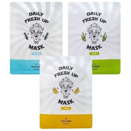 VILLAGE 11 FACTORY Набор тканевых масок Daily Fresh Up Mask