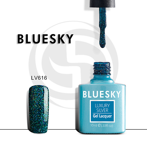 BLUESKY Гель-лак Luxury Silver LV406