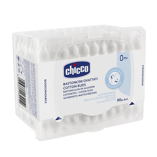 CHICCO Палочки ватные с ограничителем 90.0