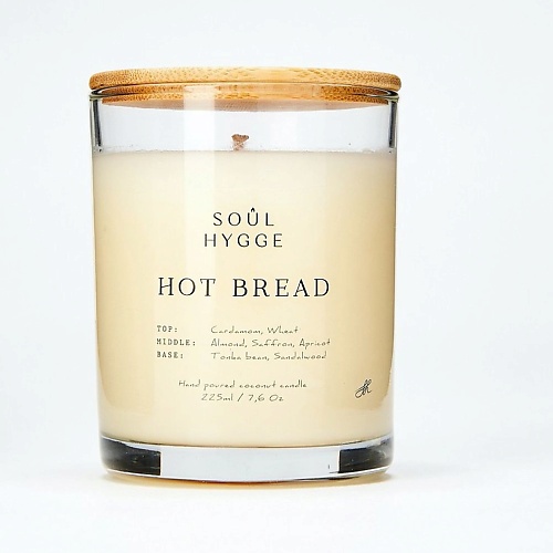 SOUL HYGGE Ароматическая свеча HOT BREAD с хлопковым фитилем 225.0