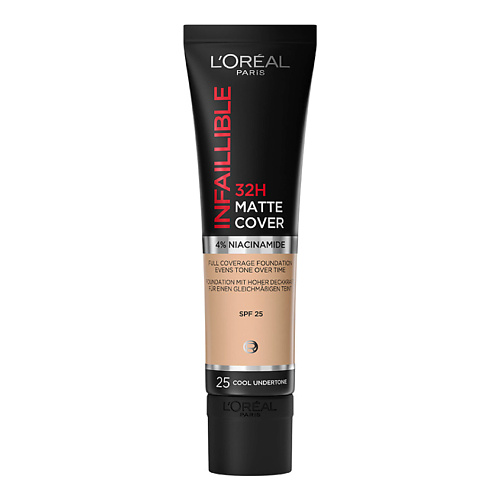 

L'ORÉAL PARIS Ультраматирующий стойкий тональный крем 32ч Матовое Покрытие Infailible Matte Cover, Ультраматирующий стойкий тональный крем 32ч Матовое Покрытие Infailible Matte Cover