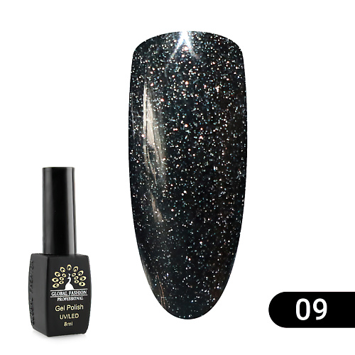 GLOBAL FASHION Гель лак Disco Gel Shine Spectrum светоотражающий 02