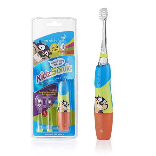 BRUSH-BABY Зубная щетка звуковая KidzSonic, 3-6 лет