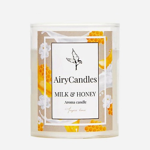 

AIRYCANDLES Свеча ароматическая MILK & HONEY с деревянным фитилем 190, Свеча ароматическая MILK & HONEY с деревянным фитилем