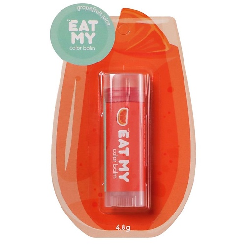 фото Eat my оттеночный бальзам для губ грейпфрутовый фреш color balm grapefruit juice