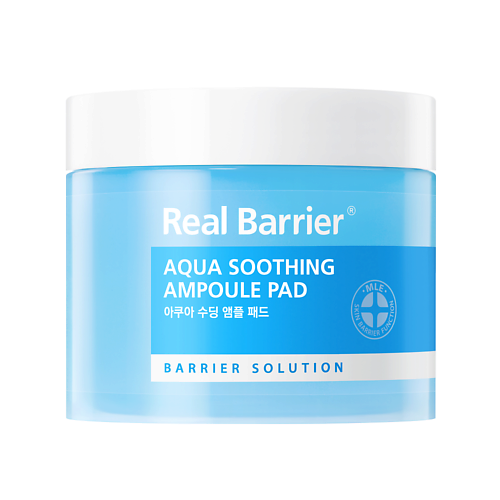 

REAL BARRIER Увлажняющие тонер-пэды для лица Aqua Soothing Ampoule Pad 90.0, Увлажняющие тонер-пэды для лица Aqua Soothing Ampoule Pad