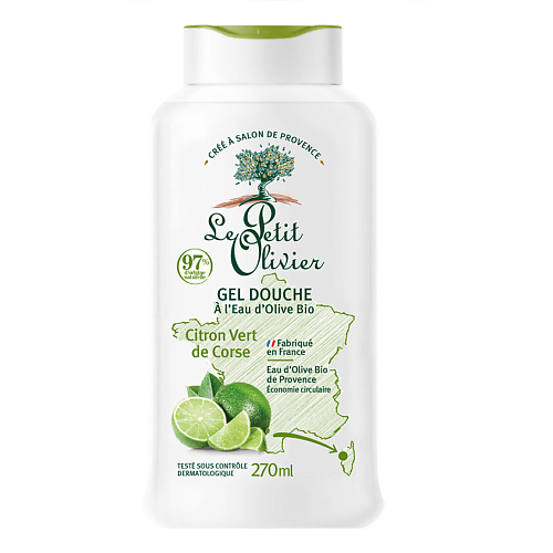 LE PETIT OLIVIER Гель для душа увлажняющий Корсиканский лайм Citron Vert de Corse Gel Douche 721₽