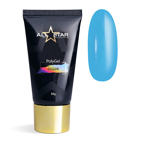 ALL STAR PROFESSIONAL PolyGel COLOR Black для моделирования и укрепления ногтей