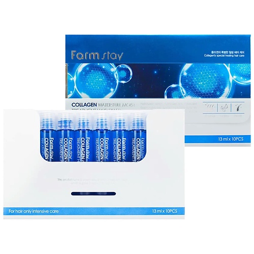 

FARMSTAY Увлажняющий филлер с коллагеном для волос Collagen Water Full Moist Treatment Hair Filler, Увлажняющий филлер с коллагеном для волос Collagen Water Full Moist Treatment Hair Filler