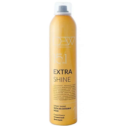 

DEW PROFESSIONAL Cпрей-блеск Extra Shine незаметной фиксации, Cпрей-блеск Extra Shine незаметной фиксации