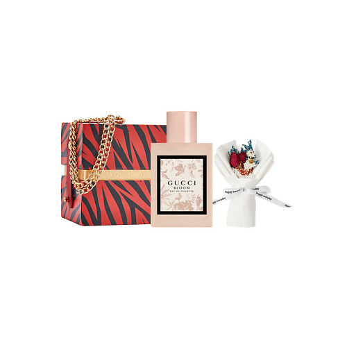 

GUCCI Туалетная вода Bloom Eau de Toilette + Подарочная коробка + Букет, Туалетная вода Bloom Eau de Toilette + Подарочная коробка + Букет