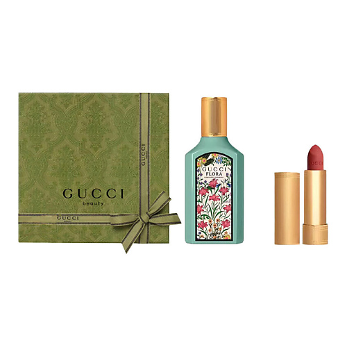 

GUCCI Парфюмерная вода Flora Gorgeous Jasmine + Матовая губная помада, Парфюмерная вода Flora Gorgeous Jasmine + Матовая губная помада