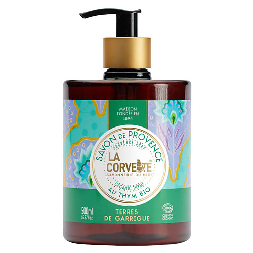 

LA CORVETTE Мыло жидкое органическое Гарригские земли Organic Thyme Provence Soap, Мыло жидкое органическое Гарригские земли Organic Thyme Provence Soap