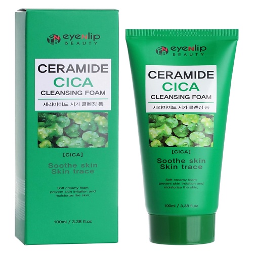 

EYENLIP FOAM Пенка для лица с центеллой азиатской CERAMIDE CICA CLEANSING FOAM, FOAM Пенка для лица с центеллой азиатской CERAMIDE CICA CLEANSING FOAM