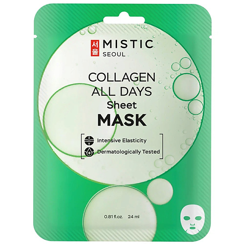 

MISTIC Тканевая маска для лица с коллагеном Collagen All Days Sheet Mask, Тканевая маска для лица с коллагеном Collagen All Days Sheet Mask