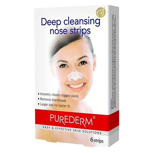 PUREDERM Полоски для глубокого очищения пор лица Face Deep Cleansing Strips 188₽