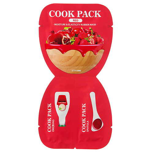 

ETTANG Маска для лица подтягивающая и укрепляющая кожу Cook Pack Red Moisture & Elasticity Rubber Mask, Маска для лица подтягивающая и укрепляющая кожу Cook Pack Red Moisture & Elasticity Rubber Mask