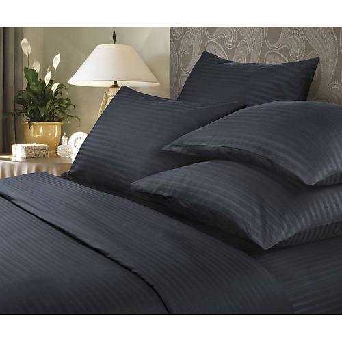 VEROSSA Комплект постельного белья Stripe 1.5-спальный Black verossa комплект постельного белья stripe евро royal