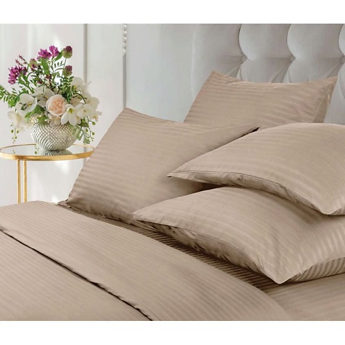 VEROSSA Комплект постельного белья Stripe 1.5-спальный Bronze verossa комплект постельного белья stripe евро ash
