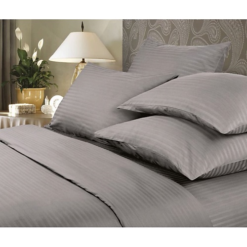 VEROSSA Комплект постельного белья Stripe Евро Gray ночь нежна комплект постельного белья зеленые джунгли 2 спальный евро 70х70