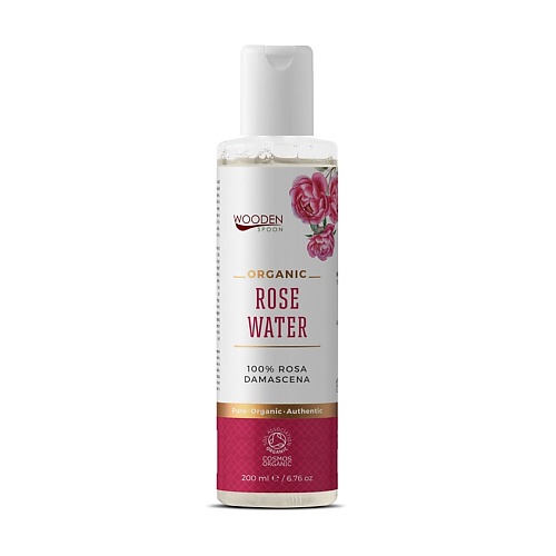 WOODEN SPOON Вода розовая натуральная для лица Rose Water 100% Rosa Damascena p ink наклейки тату переводные сакура розовая