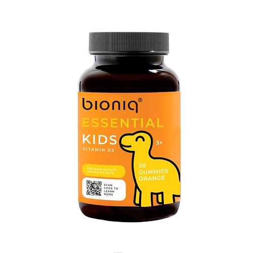 BIONIQ ESSENTIAL Витамин Д3 для детей со вкусом апельсина KIDS аптека натуретто витамин с и марганец таб жеват 17 со вкусом клубники бад
