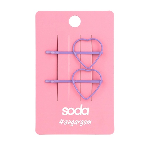 Набор заколок для волос SODA Заколки-невидимки для волос PURPLE HEARTS #sugargem