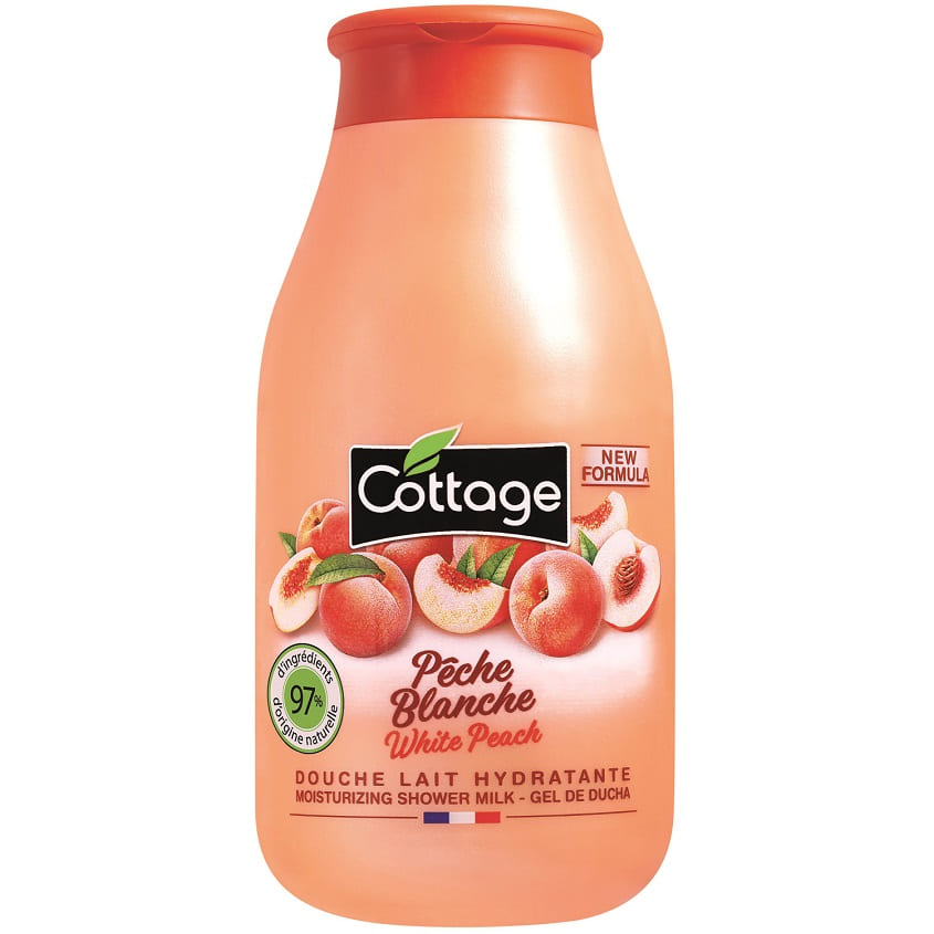 фото Cottage молочко для душа увлажняющее moisturizing shower milk – white peach