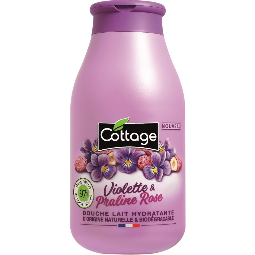 фото Cottage молочко для душа увлажняющее moisturizing shower milk – violet & pink praline