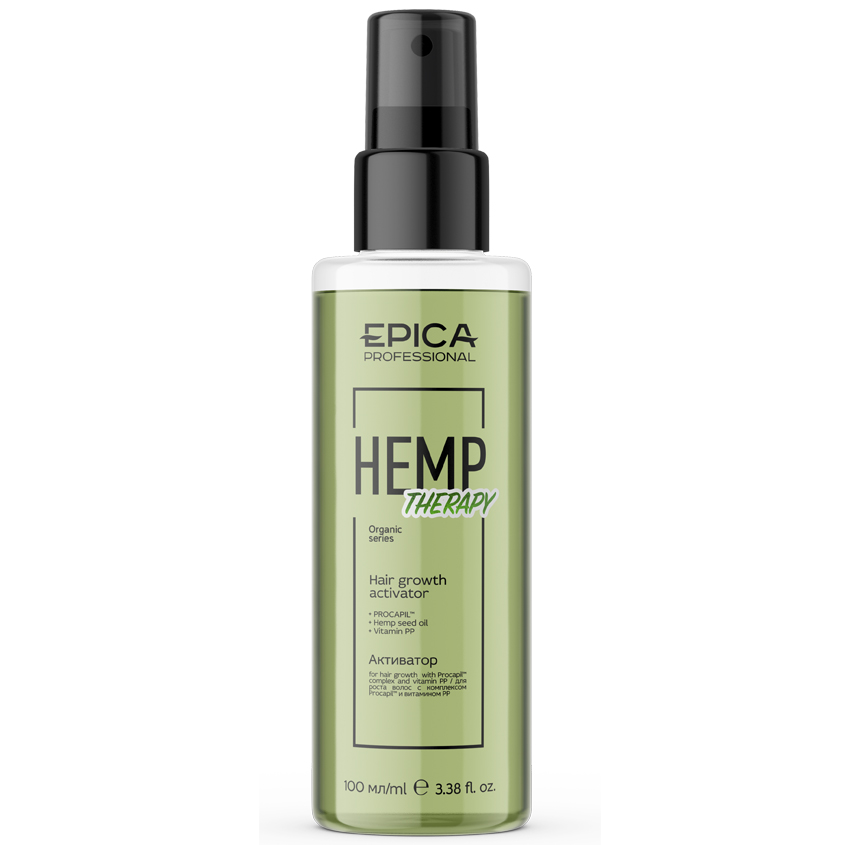 фото Epica professional лосьон для волос активатор роста hemp therapy organic