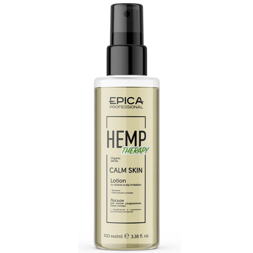 фото Epica professional лосьон для снятия раздражения кожи головы calm skin hemp therapy organic