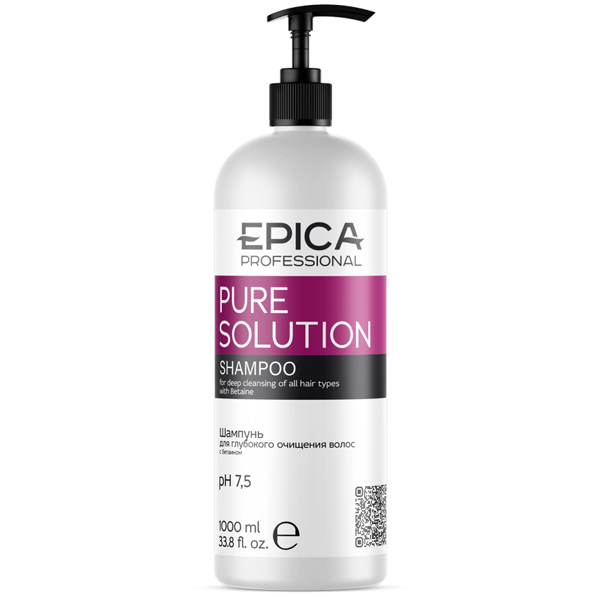 фото Epica professional шампунь для глубокого очищения волос pure solution