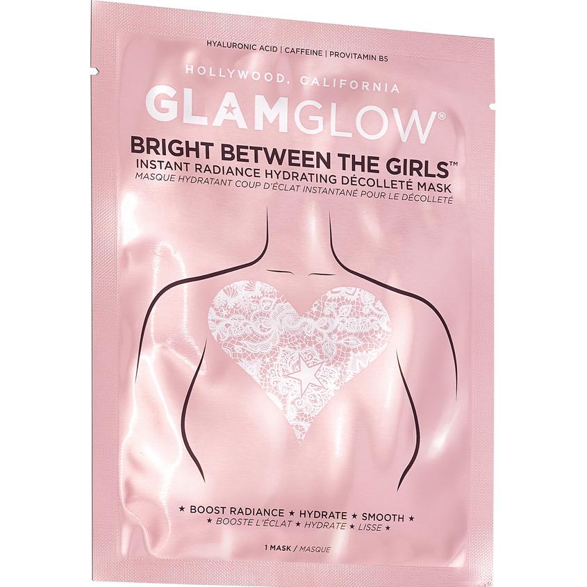 фото Glamglow осветляющая маска для зоны декольте bright decollete sheet mask