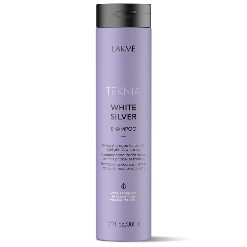 фото Lakme шампунь для нейтрализации желтого оттенка волос тонирующий white silver